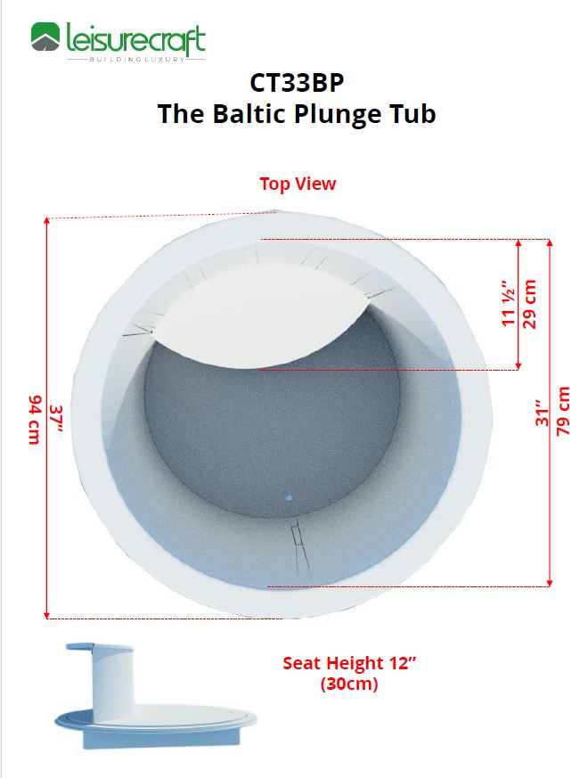 Dundalk LeisureCraft Baltic Cold Plunge Tub  CT33BP