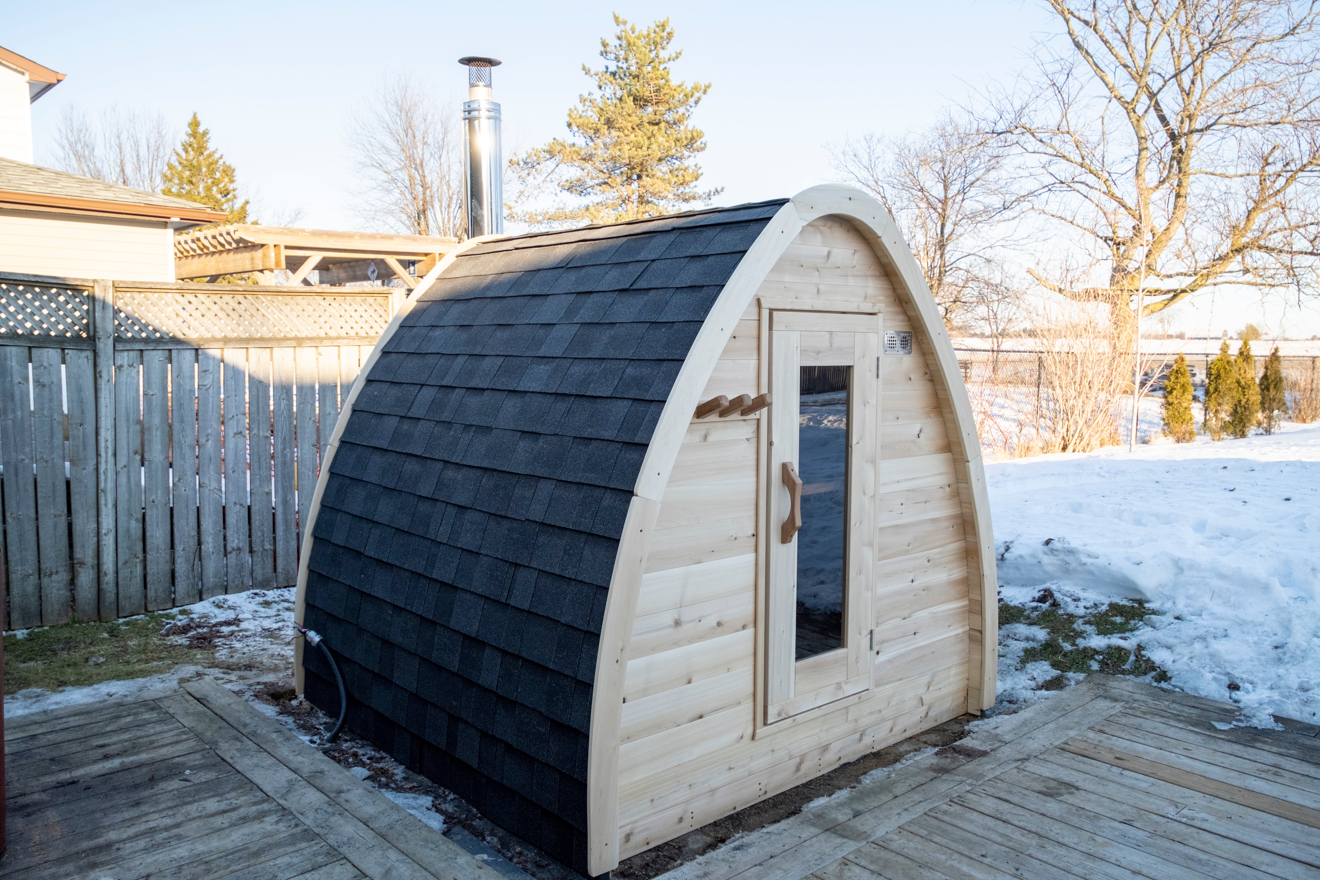 Dundalk LeisureCraft Canadian Timber Mini Pod Sauna (3-4 Person) - CTC77MW