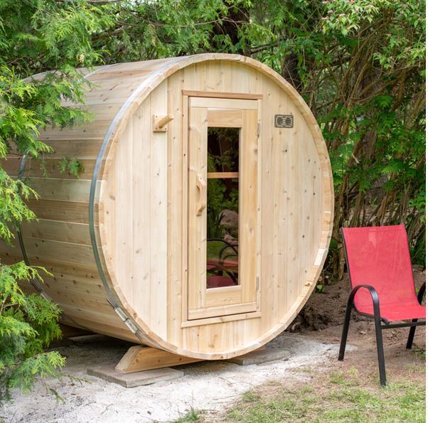 Dundalk Leisurecraft Canadian Timber Harmony 3-4 Person Barrel Sauna – CTC22W