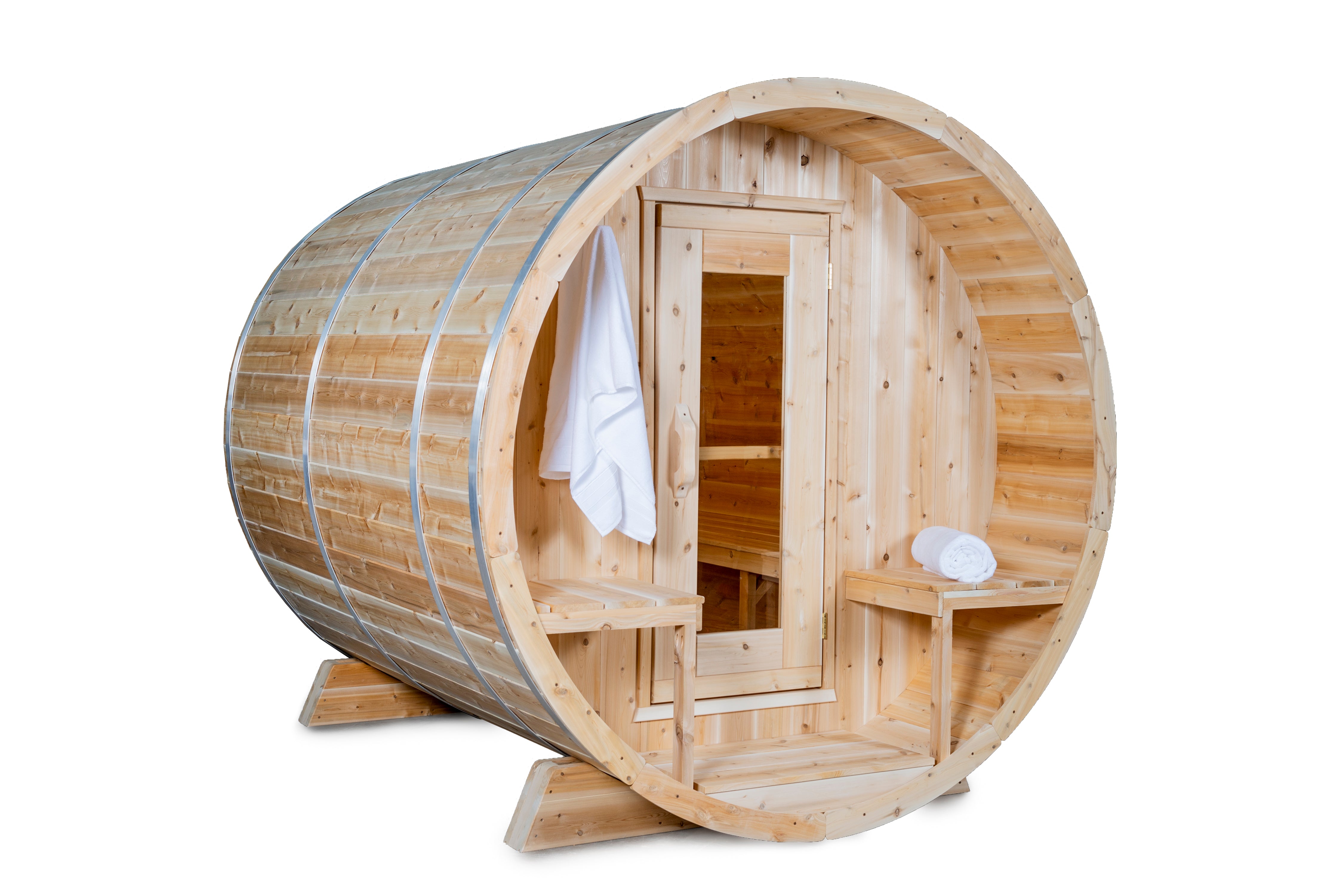 Dundalk Leisurecraft Canadian Timber Serenity 3-4 Person Barrel Sauna - CTC2245W