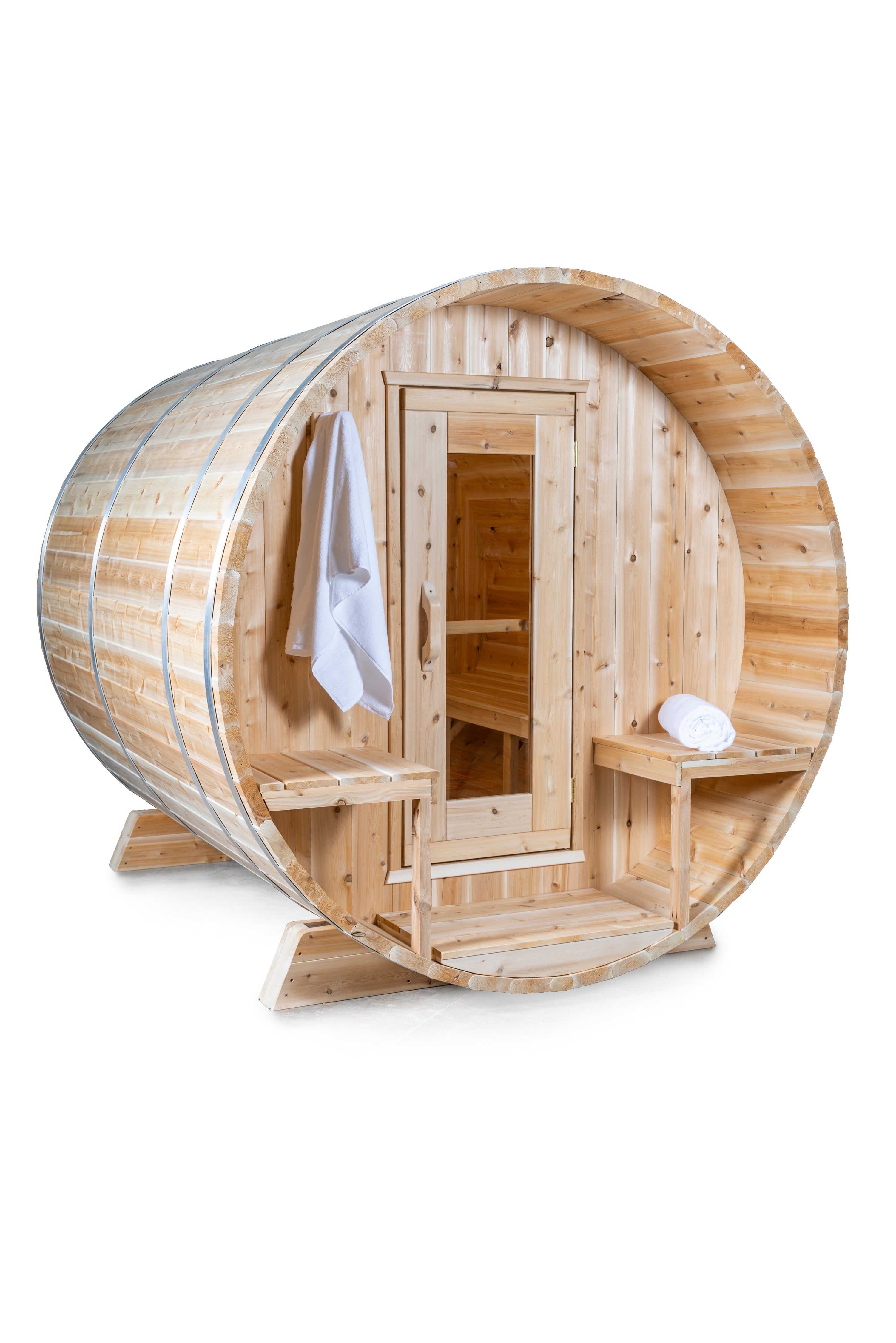 Dundalk Leisurecraft Canadian Timber Serenity 3-4 Person Barrel Sauna - CTC2245W