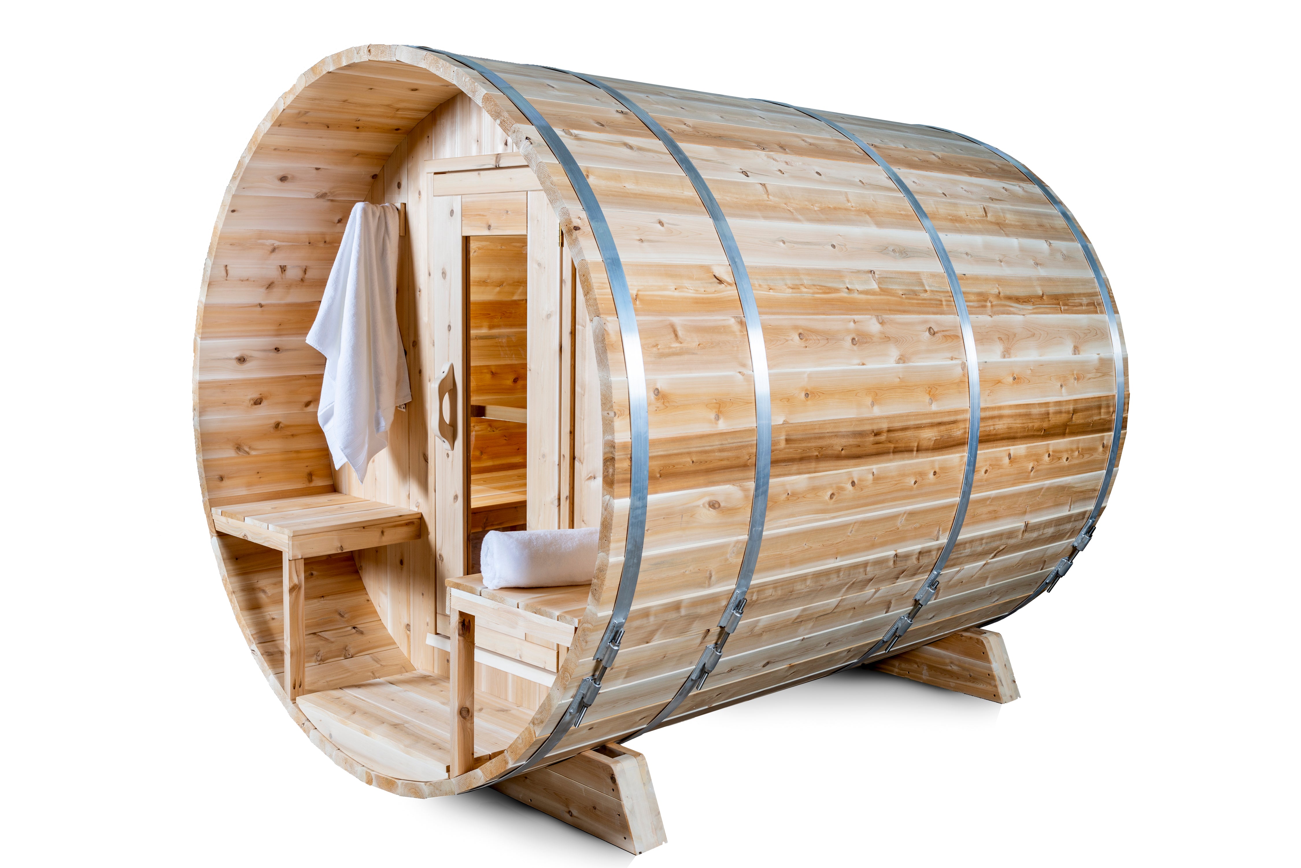 Dundalk Leisurecraft Canadian Timber Serenity 3-4 Person Barrel Sauna - CTC2245W