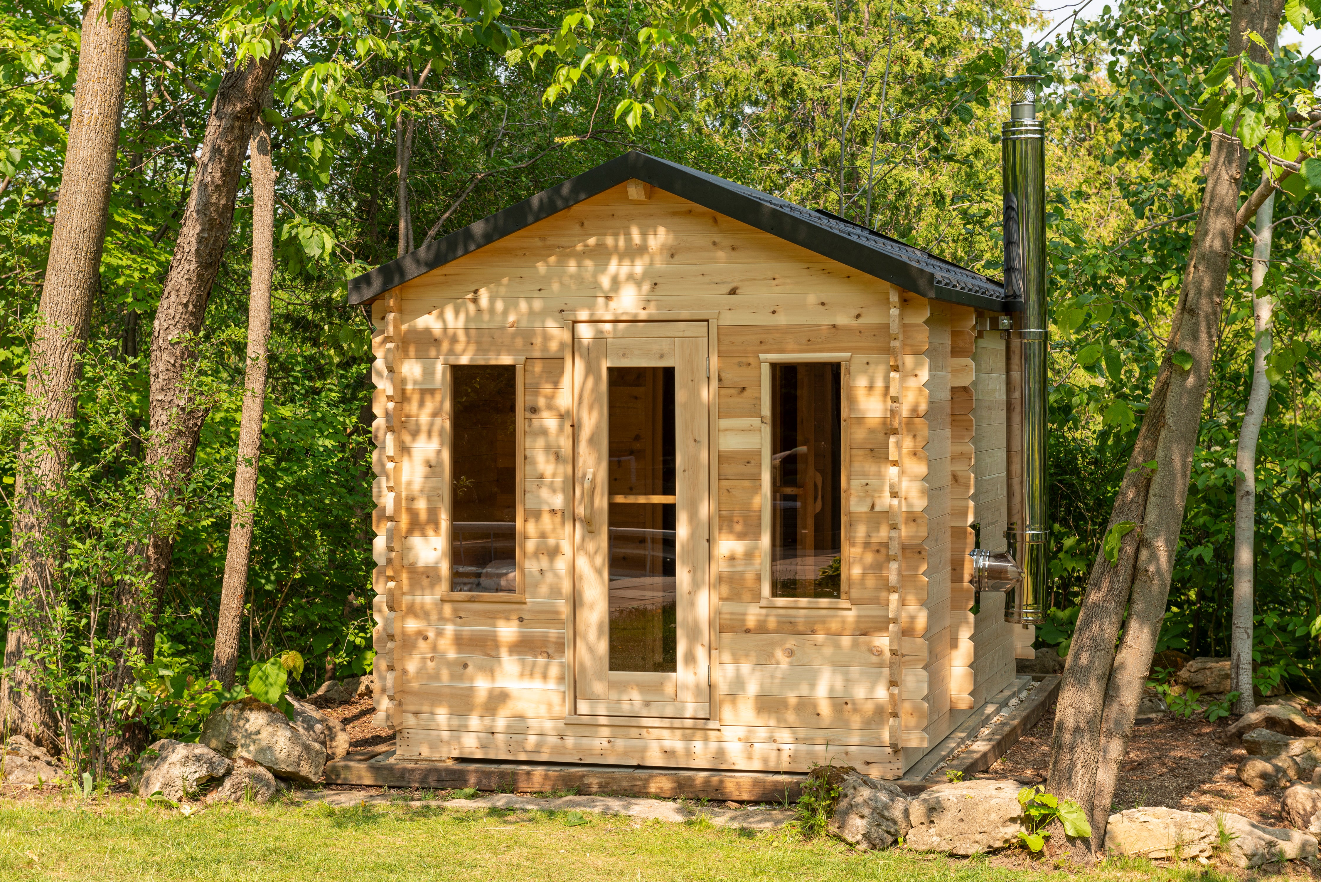 LeisureCraft Canadian Timber Georgian Sauna with Changeroom CTC88CW