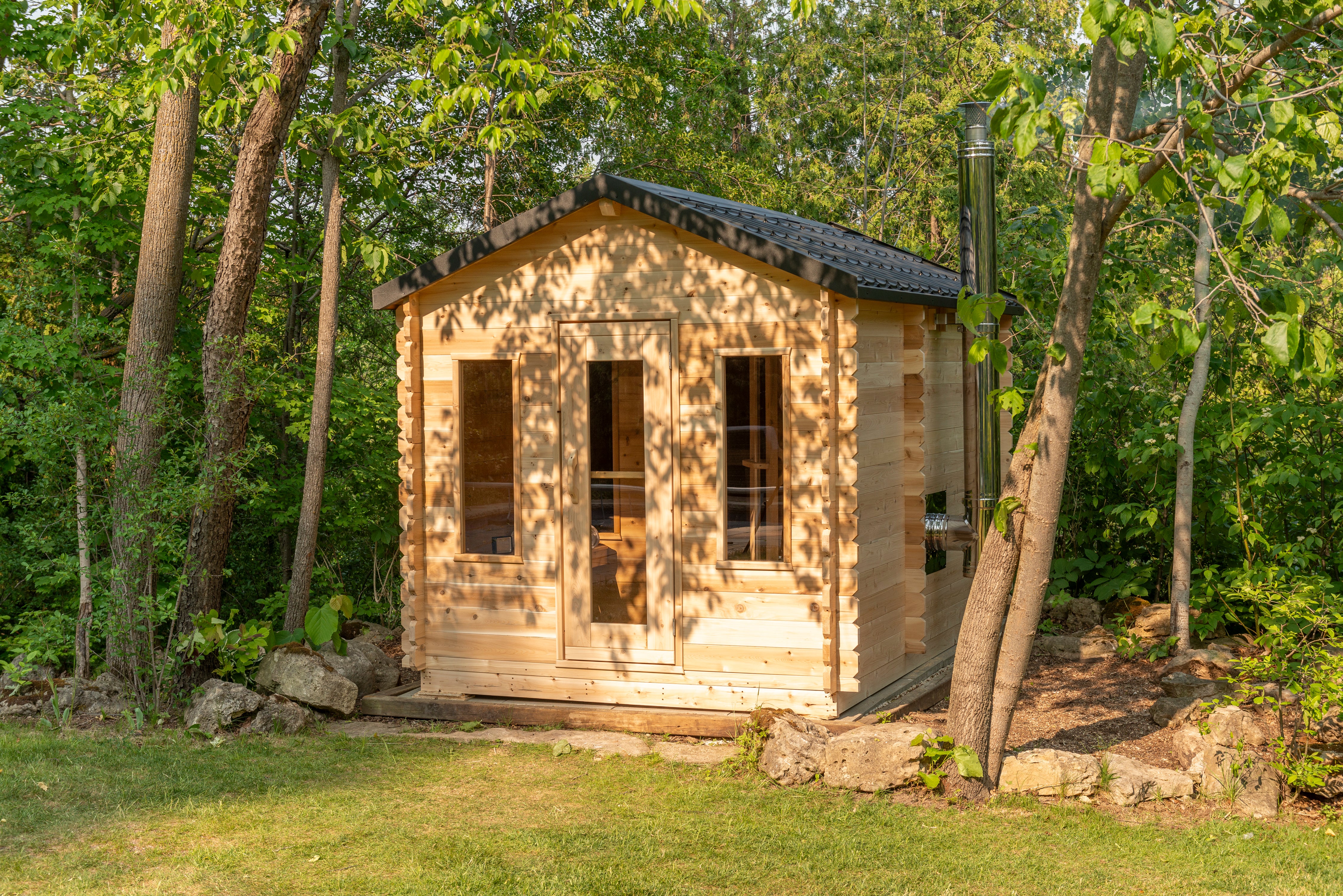 LeisureCraft Canadian Timber Georgian Sauna with Changeroom CTC88CW