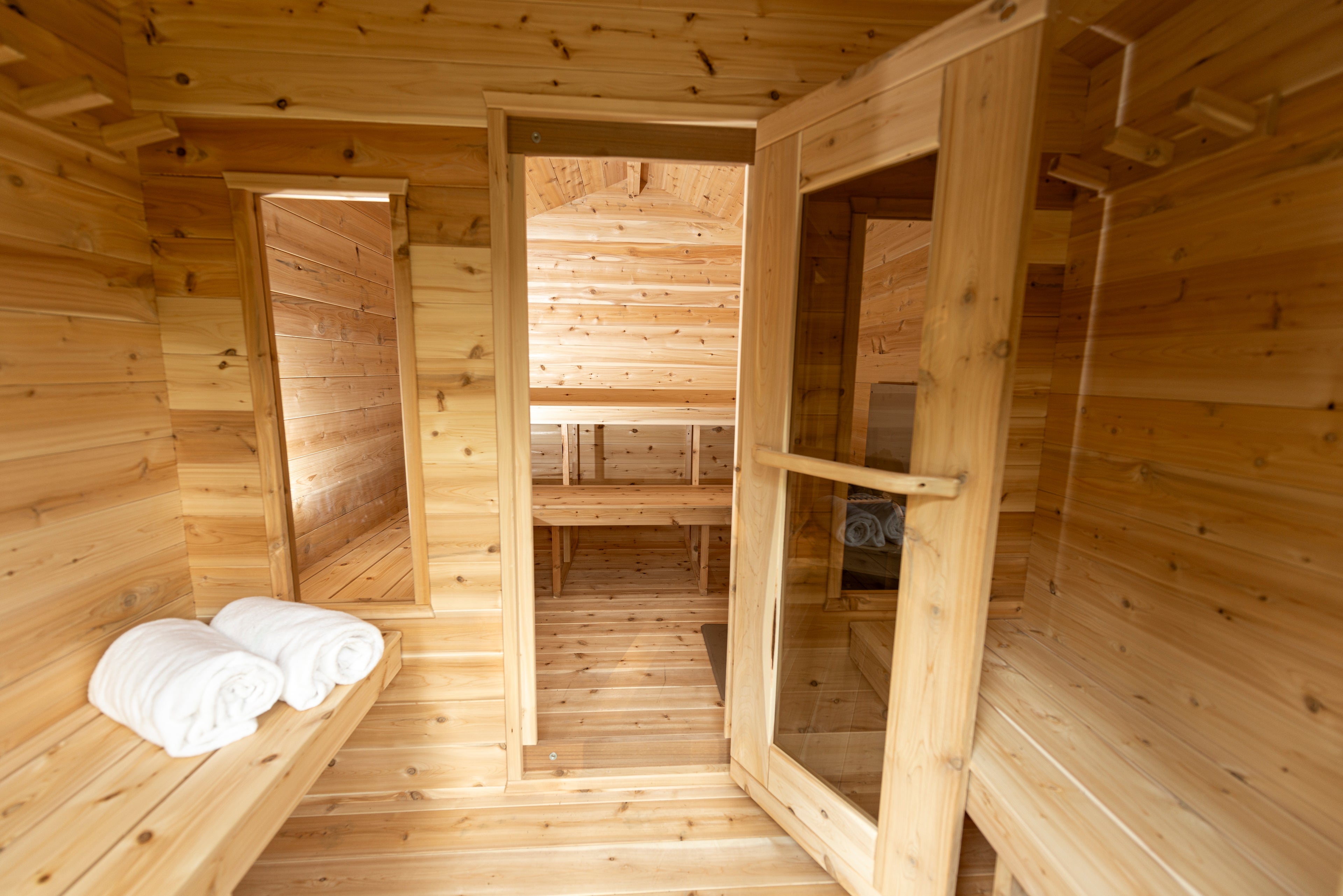 LeisureCraft Canadian Timber Georgian Sauna with Changeroom CTC88CW