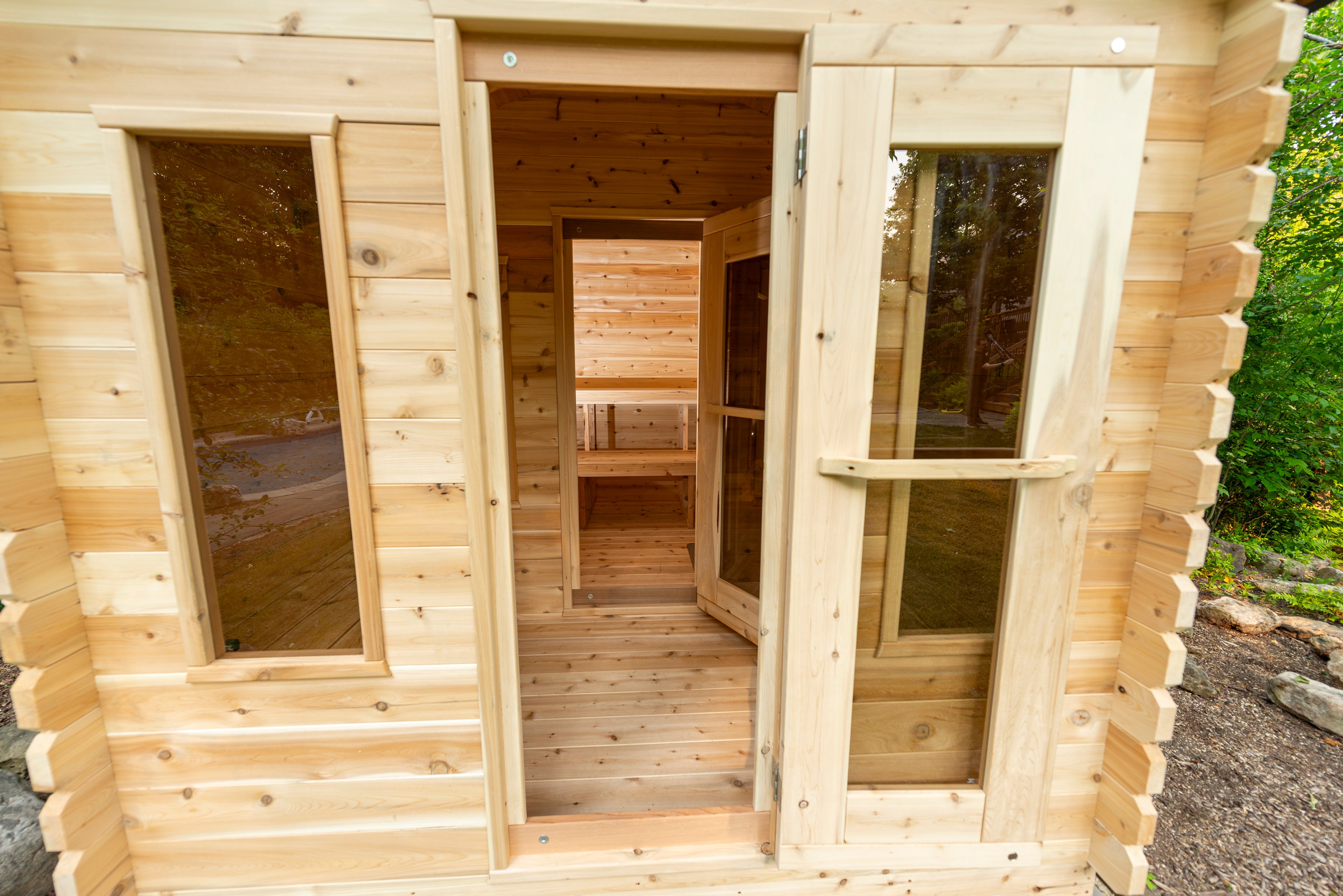 LeisureCraft Canadian Timber Georgian Sauna with Changeroom CTC88CW