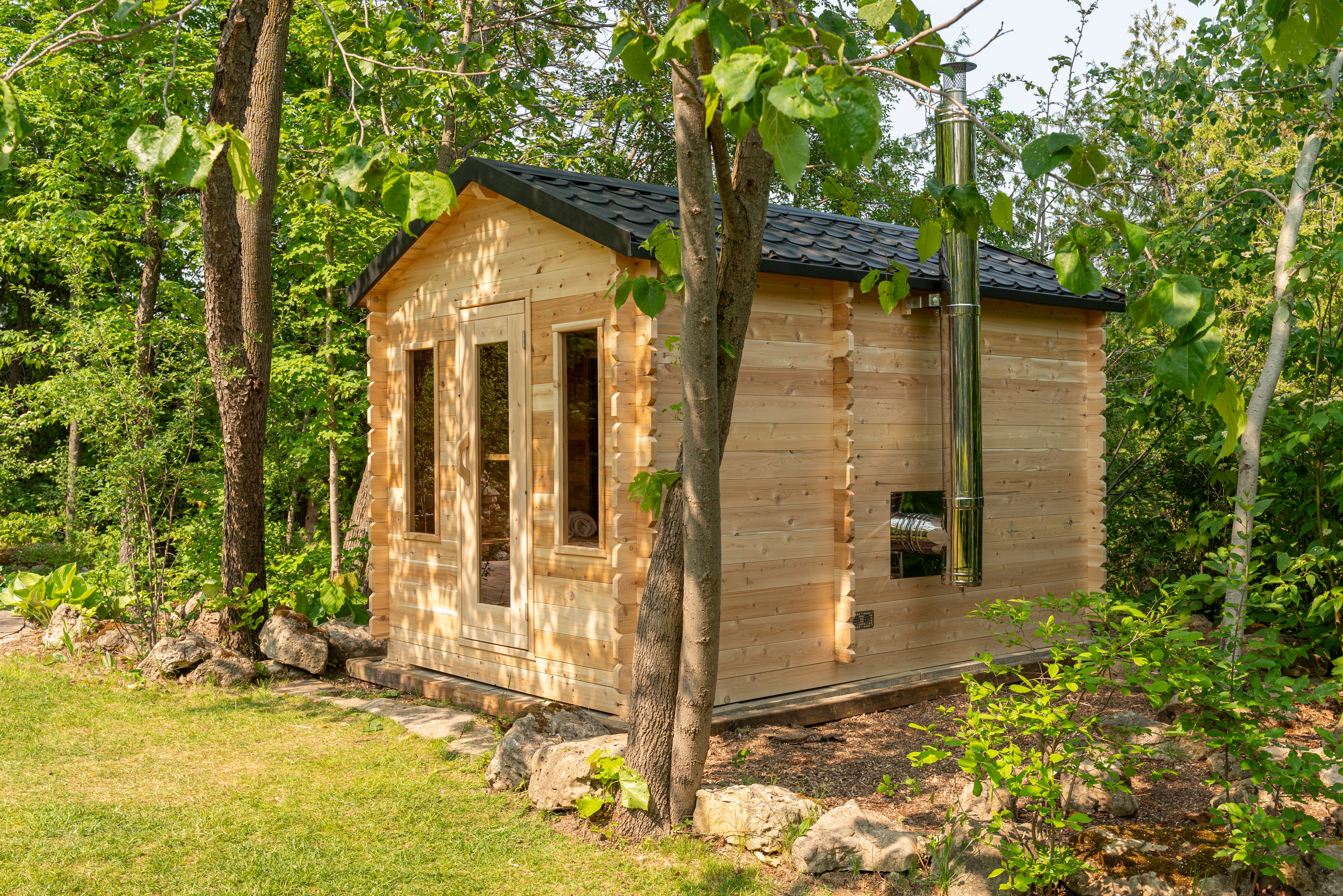 LeisureCraft Canadian Timber Georgian Sauna with Changeroom CTC88CW