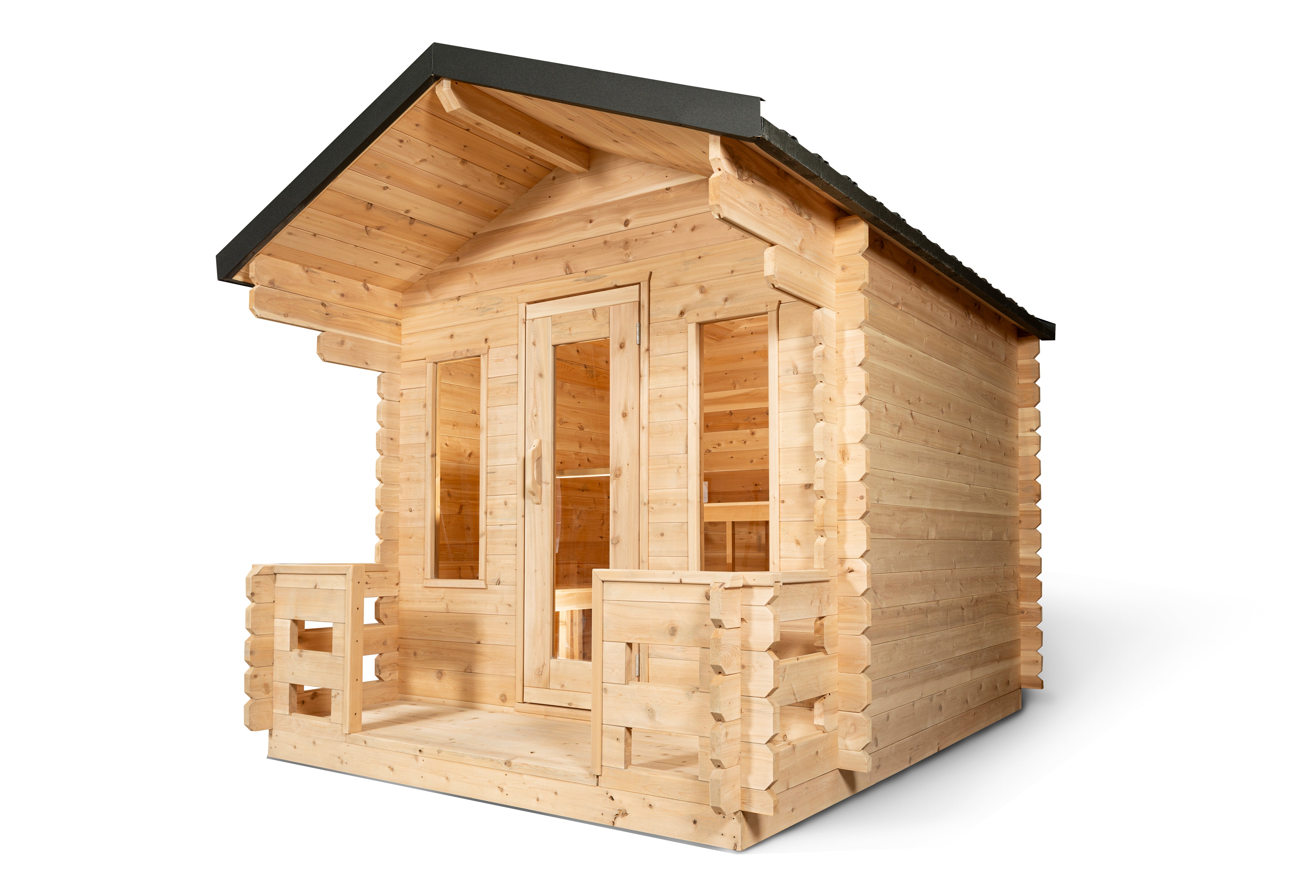 Dundalk LeisureCraft Georgian Cabin Sauna with Porch (2-6 Person) CTC88PW