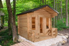 Dundalk LeisureCraft Georgian Cabin Sauna with Porch (2-6 Person) CTC88PW