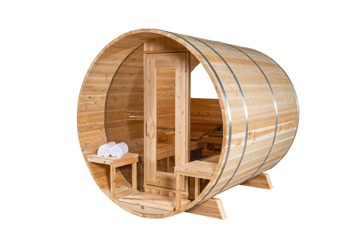 Dundalk Leisurecraft Serenity 3-4 Person Barrel Sauna - CTC2245MP