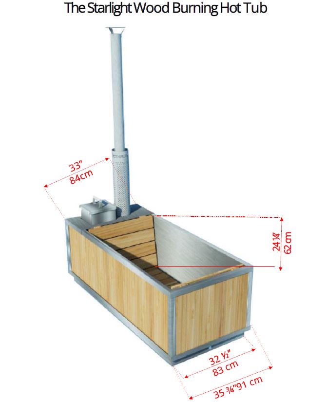 Dundalk LeisureCraft Starlight Wood Burning Hot Tub CT372W